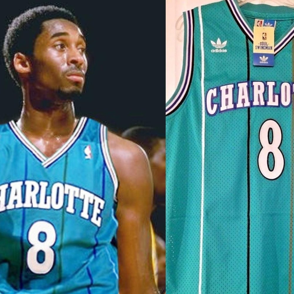 Kobe Bryant Charlotte Hornets draft day jersey XL